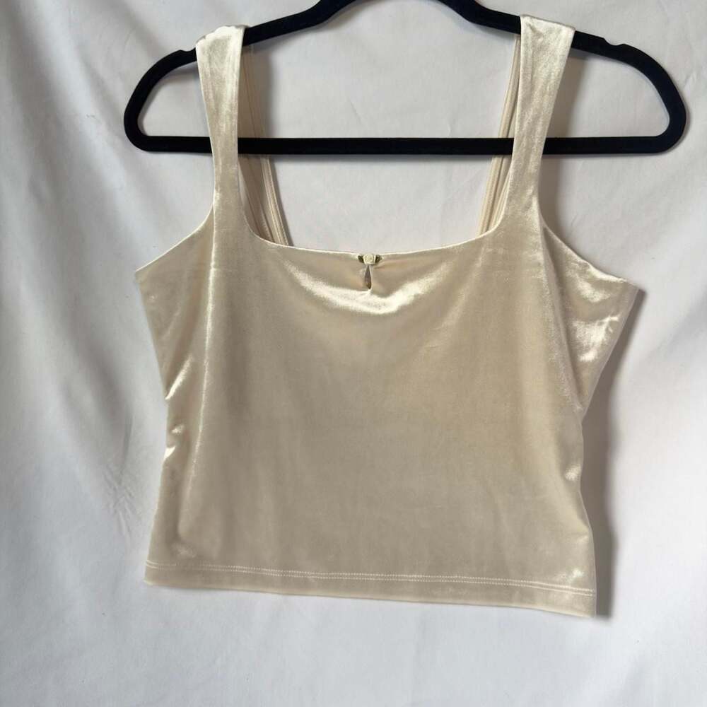 Wild Fable Cream Velvet Tank Top Size S